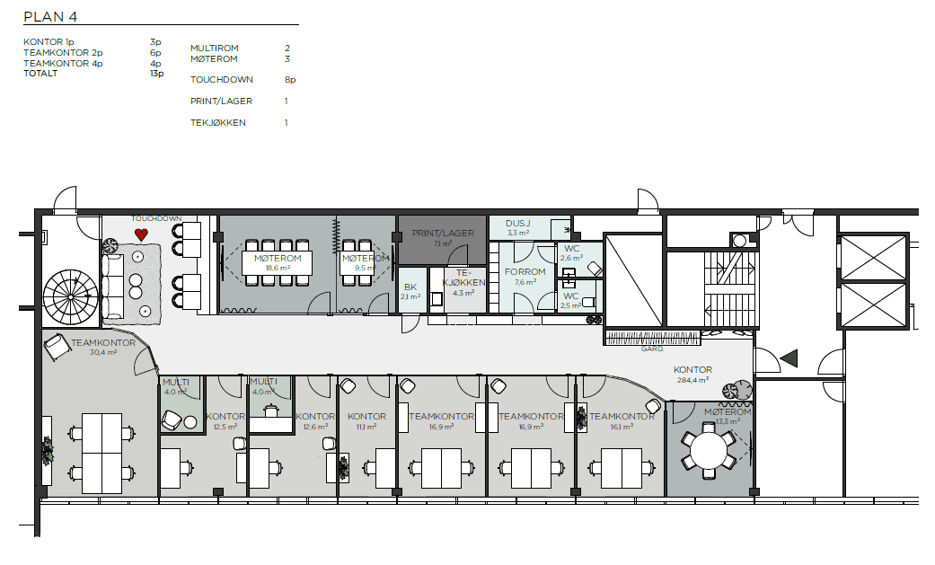 Sognsveien 77 - Plantegning tribunebygg - Plan 4.png